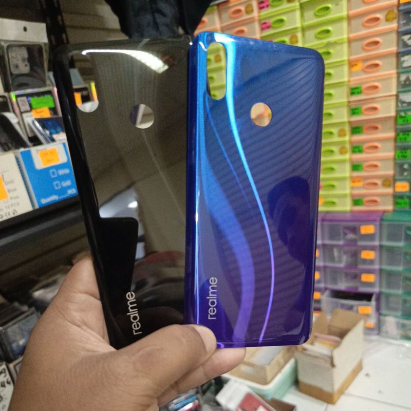 backdoor backcover tutup belakang tutup batre realme 3 pro