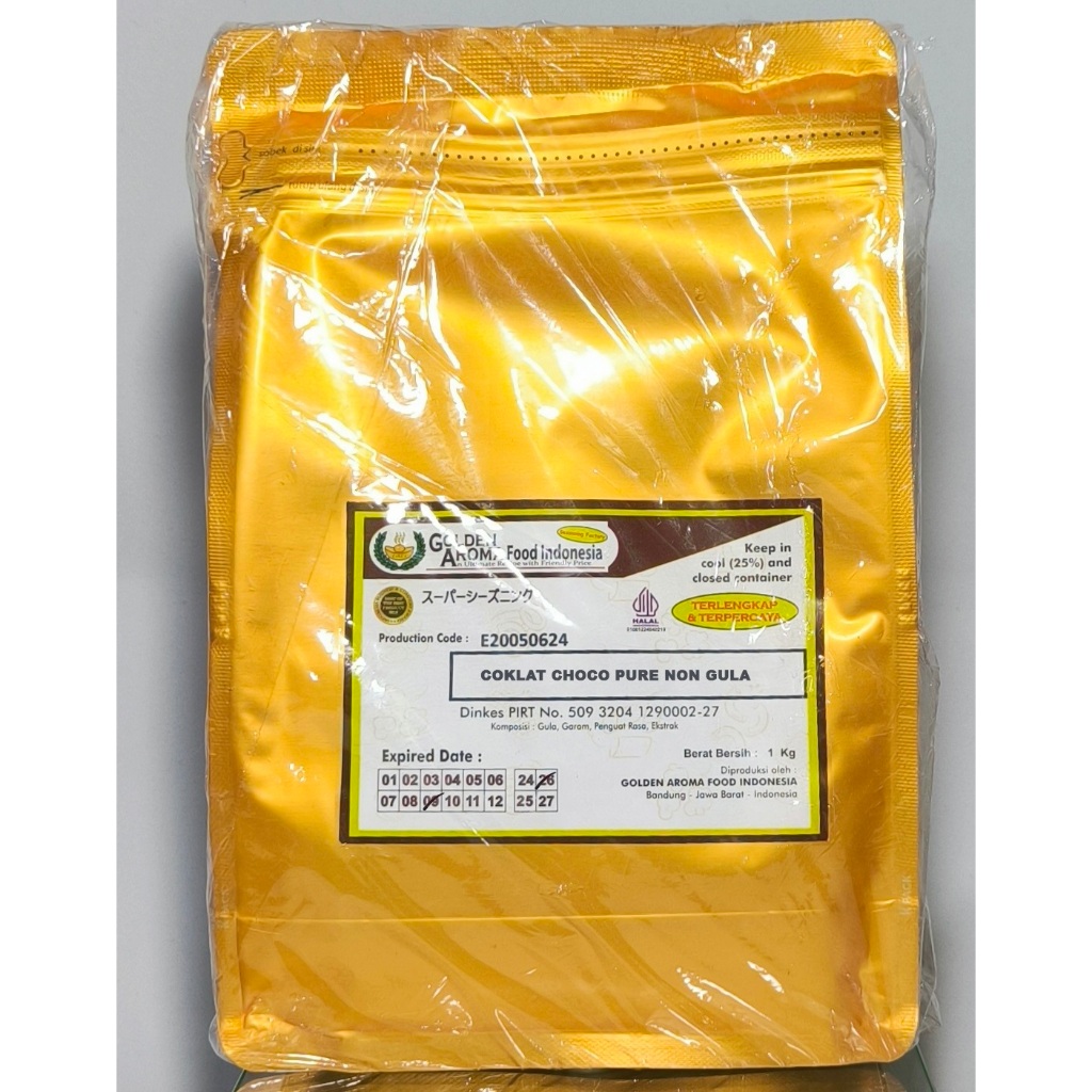 

Bubuk Minuman 1 Kg Rasa Coklat Choco Pure Non Gula lebih pekat rasa lebih enak, - Cocok Juga Untuk Taburan Cake Dll, Halal, Kemasan Alumunium Zip Lock