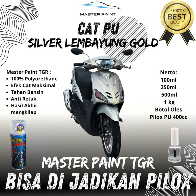 (BISA DI JADIKAN PILOX) CAT PU SILVER LEMBAYUNG GOLD | Cat Golden Silver | CAT SILVER LEMBAYUNG EMAS