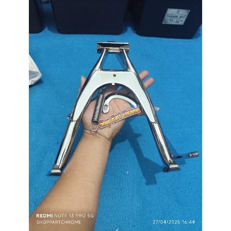 Standar/Jagang tengah ORIGINAL MEGAPRO LAMA/NEW PRIMUS SET PIR+PLAT C CROM CELUP