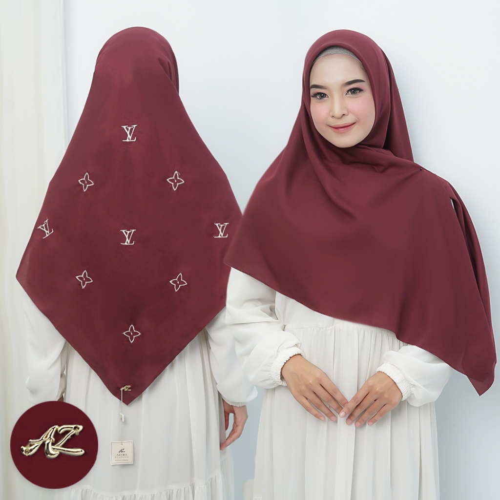 HIJAB VOAL SYARI BORDIR / JILBAB OSKARA SYARI MOTIF TERBARU / KERUDUNG SYARI MOTIF BORDIR TERBARU