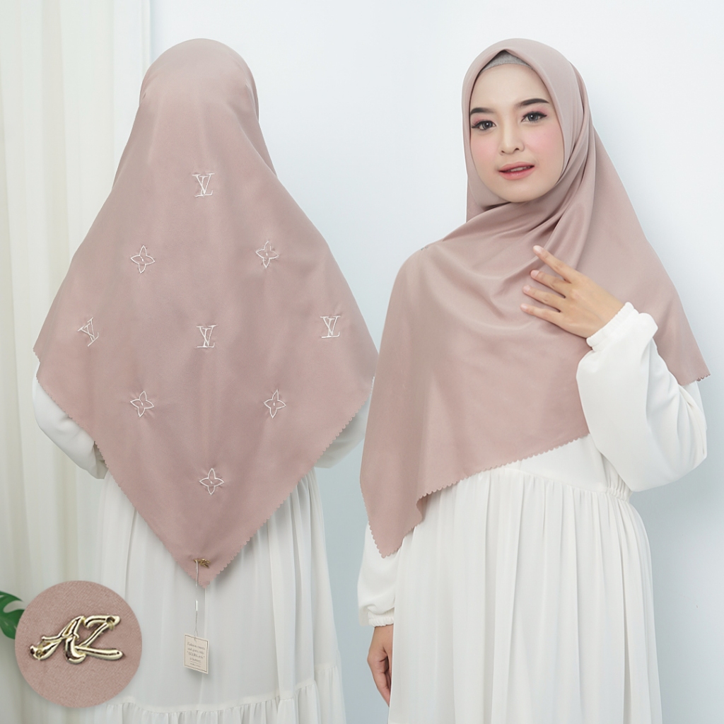 HIJAB  SEGIEMPAT SYARI  MOTIF BORDIR/ HIJAB MOTIF SYARI BORDIR LASERCUT