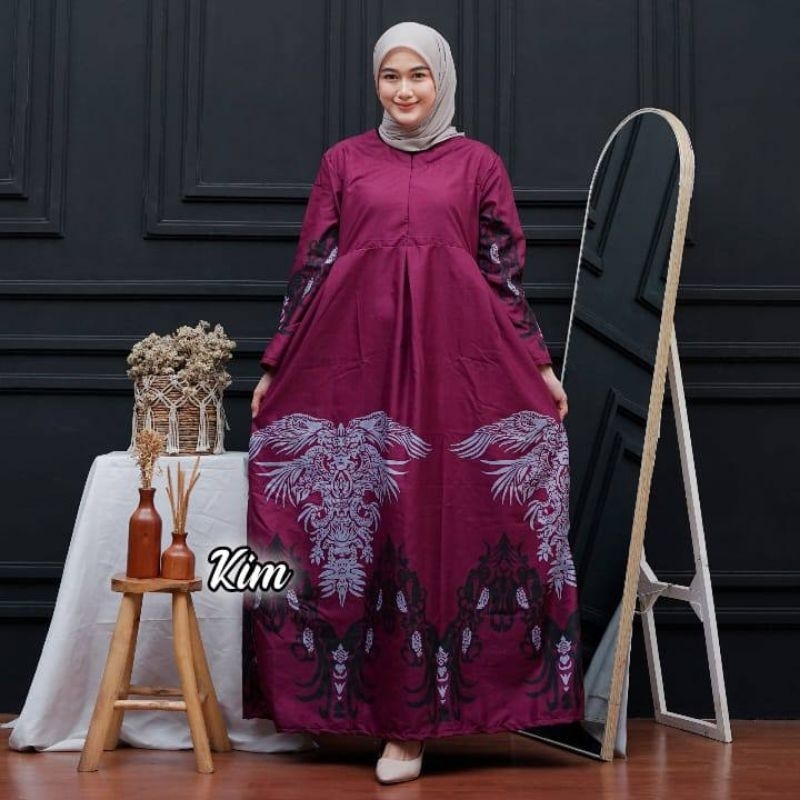 Gamis Batik Pekalongan Busui Jumbo Baju wanita muslimah LD 100 LD 110 LD 120 LD 130 Terbaru