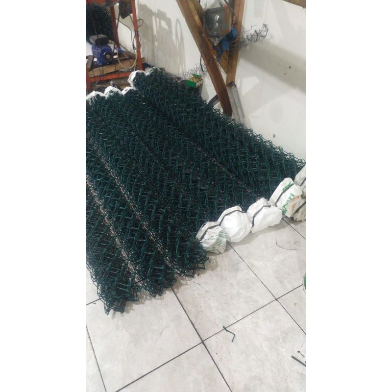 kawat harmonika pvc hijau 3mm lub 5,5cm T3×15m