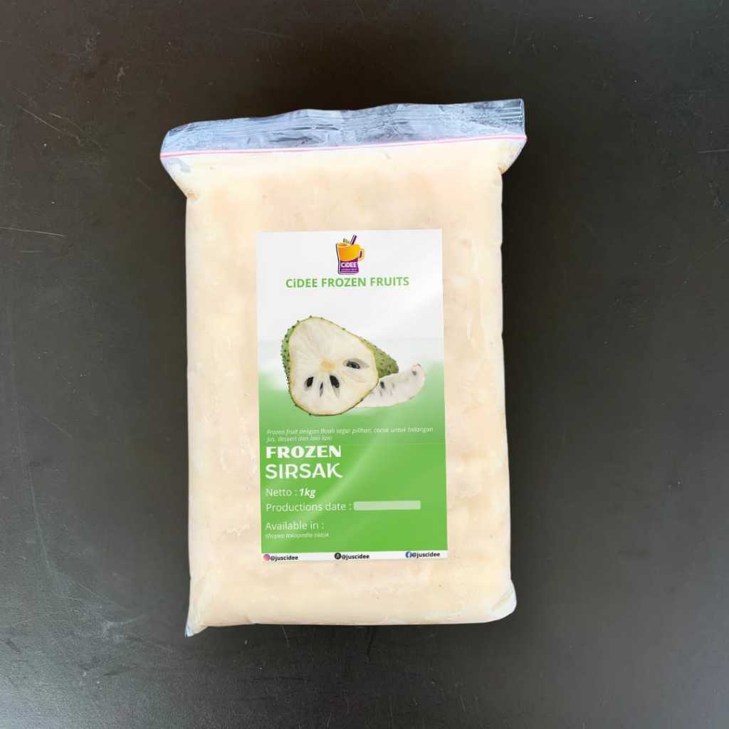 Buah frozen sirsak / Frozen sirsak / Buah sirsak beku 1 kg