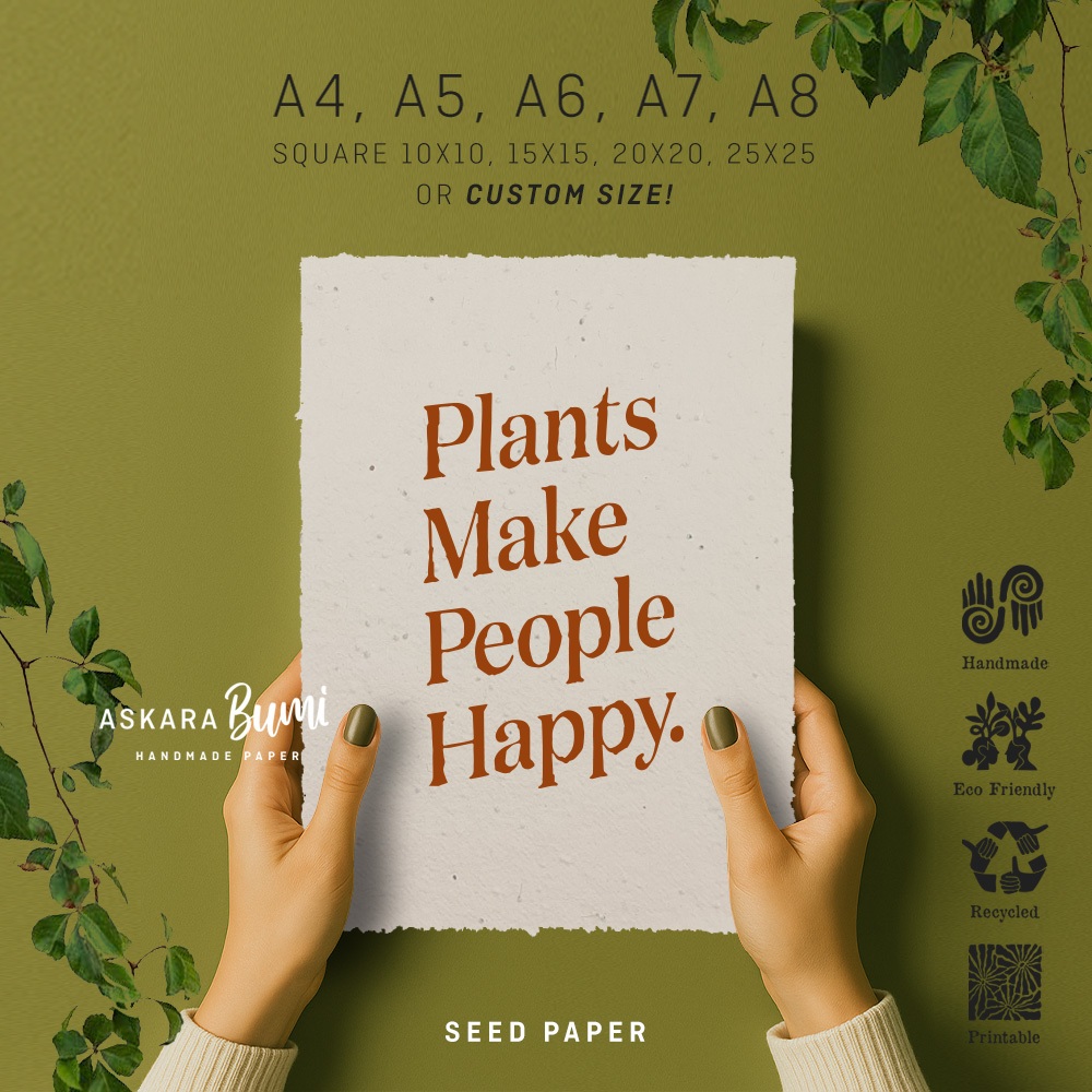 

Kertas Benih Plantable Seed Paper // Kertas Handmade Daur Ulang // Ramah Lingkungan // Eco Friendly