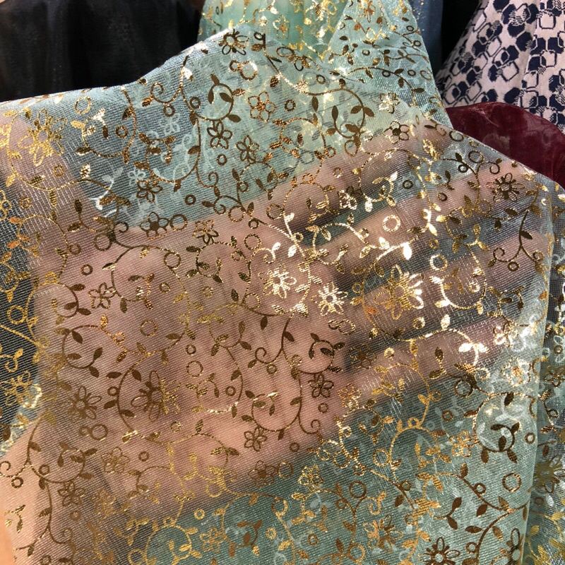 kain orgaza motif - kain organza motif bunga - kain organza motif impor - kain organza motif premium