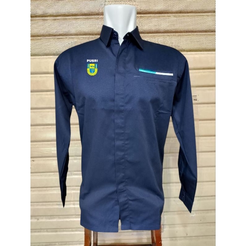 Kemeja Pupuk Pusri Seragam Pupuk Sriwijaya Nevy Panjang