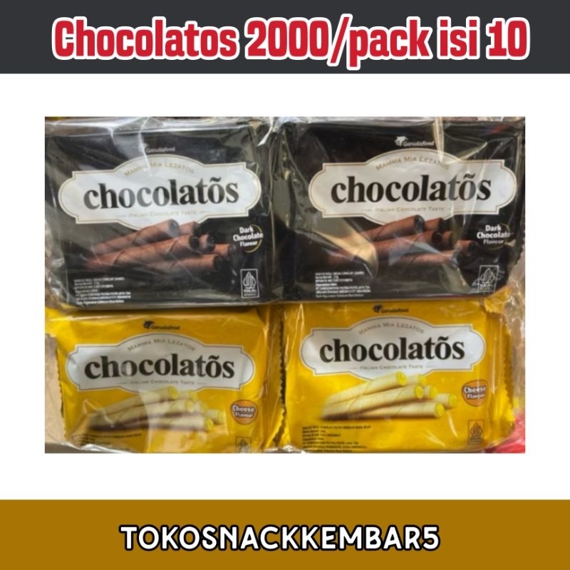 

Chocolatos Wafer Roll Ecer 2000 Coklat & Keju