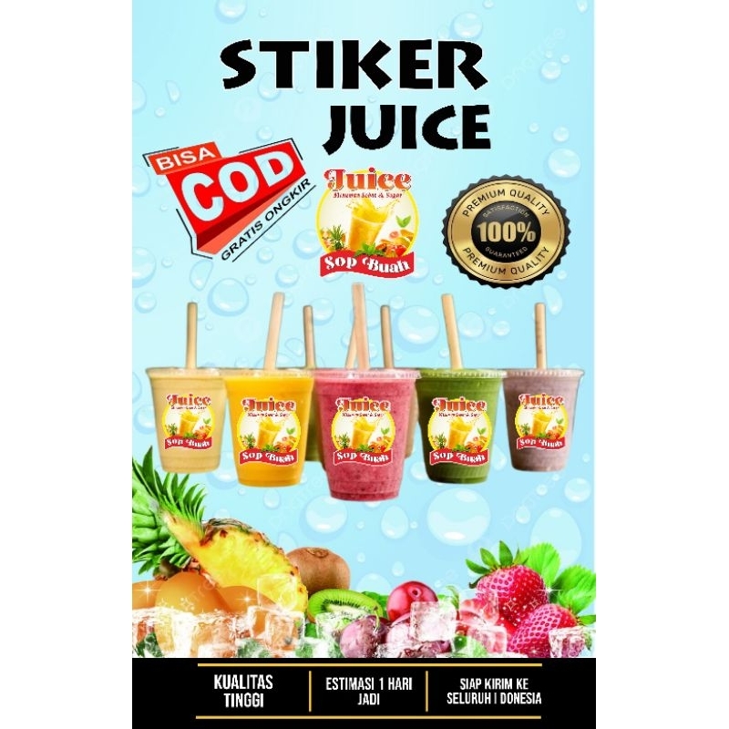 

STIKER LEBEL CUP JUICE