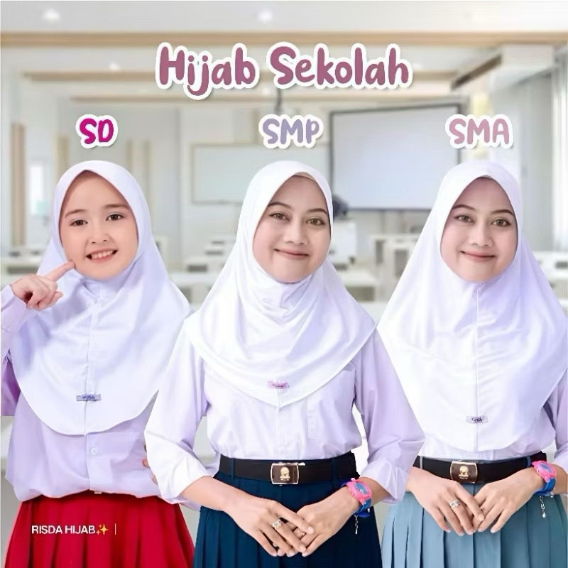 Hijab Anak Sekolah SD SMP SMA Jilbab Sporty Instan Olahraga Kerudung Pinguin Jersey hyget Premium no