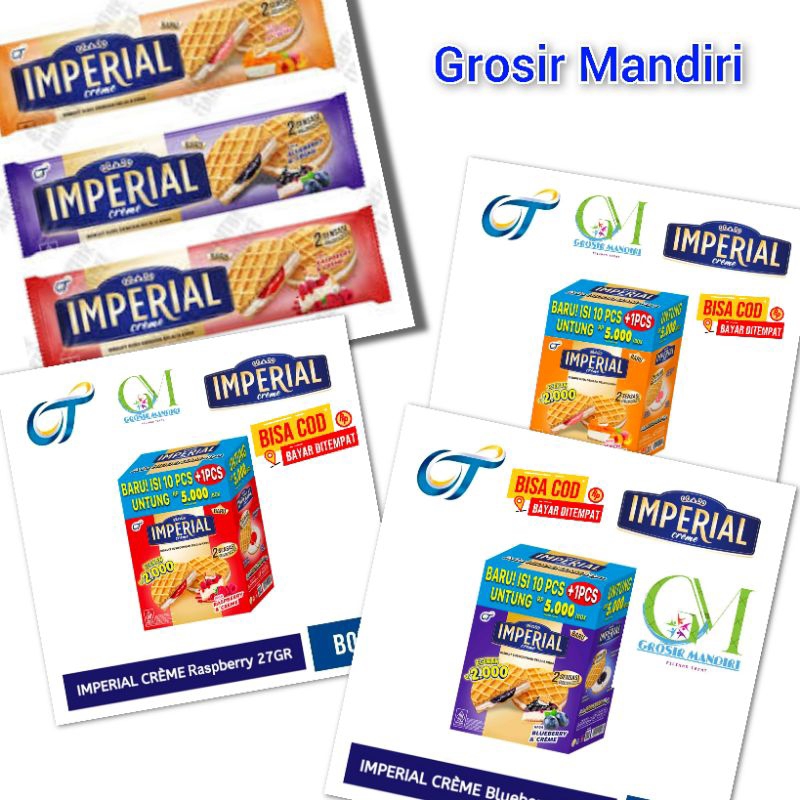 

Imperial Crème 27gr – Biskuit Susu Isi Krim & Selai Buah (Semua Varian Rasa)