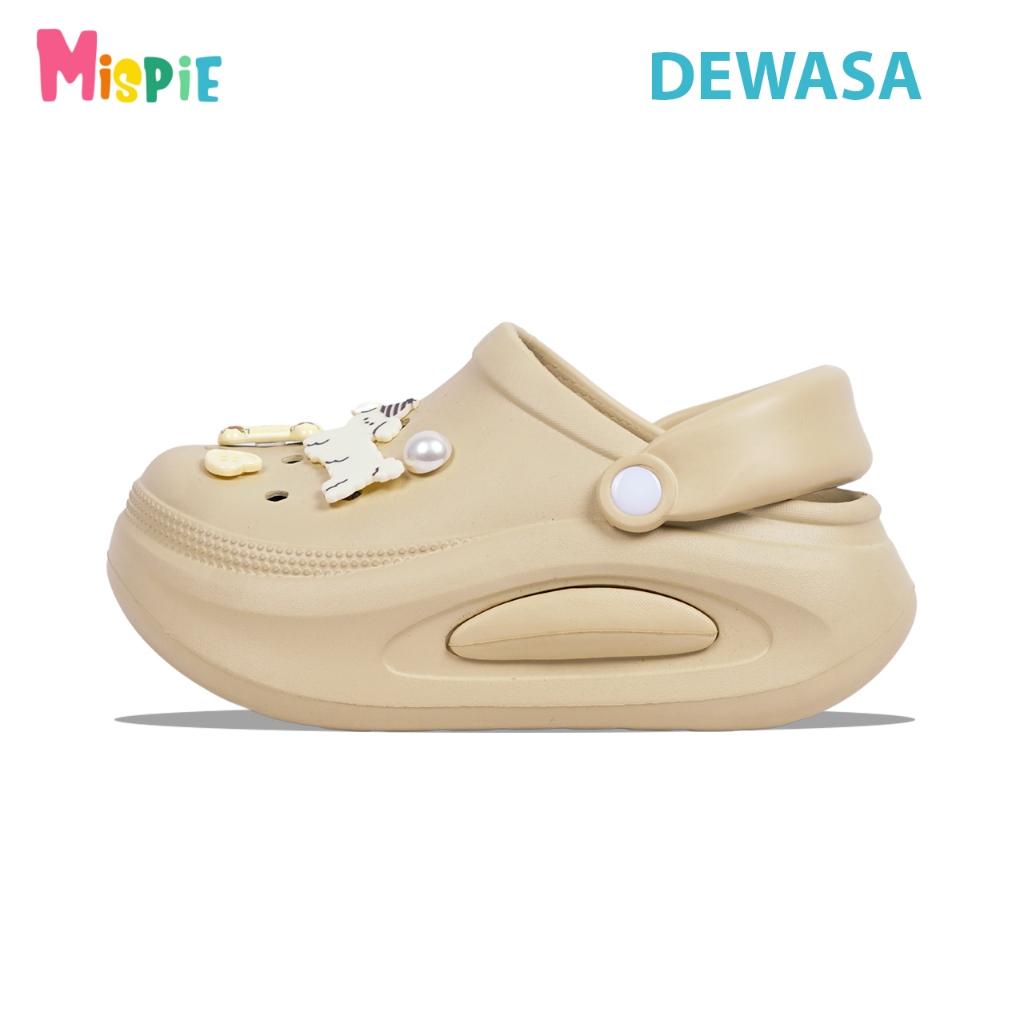 Mispie Sandal Karet Dewasa Platform Doggie Khaki