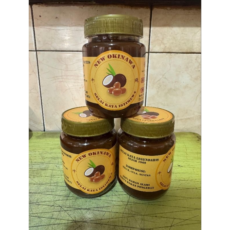 

NEW OKINAWA SELAI KAYA SRIKAYA 350gr HALAL HOME MADE GLUTEN FREE 100% ALAMI TANPA BAHAN PENGAWET FRESH KHAS TANJUNGPINANG