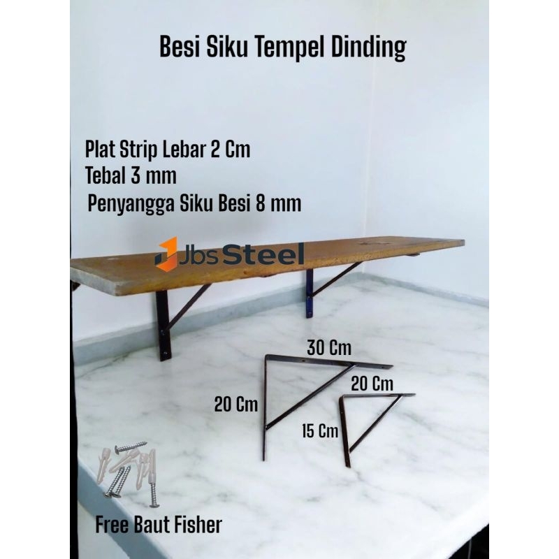 Rak Besi Siku Penyangga Tempel Dinding Bracket Besi Rak Dinding