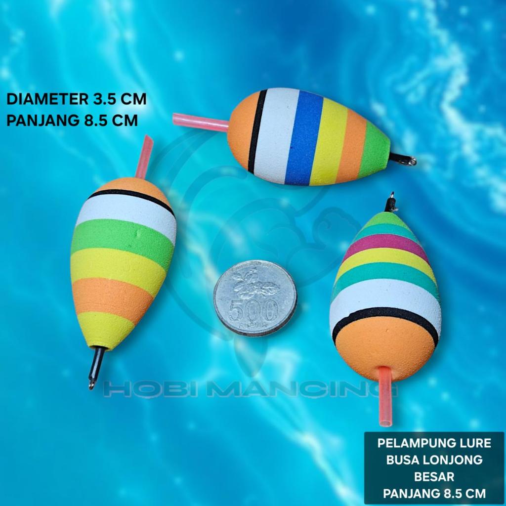 Pelampung Lure Busa Lonjong Besar Panjang 8.5CM / Kumbul Umpan Apung Busa Lonjong Besar 8.5 CM