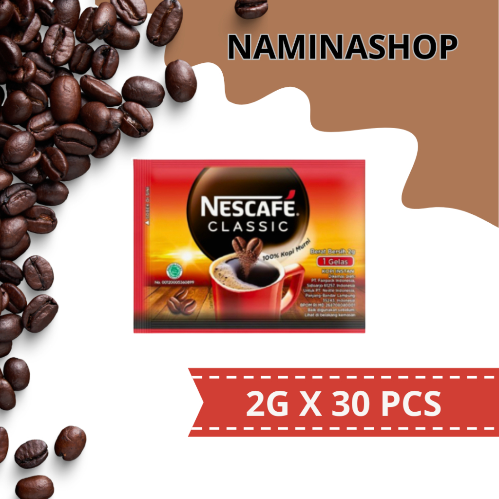 

NESCAFE KOPI INSTANT CLASSIC PCK 30X2g