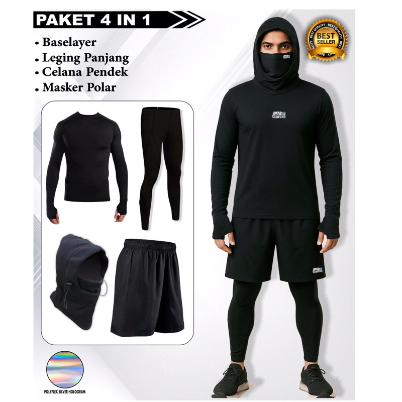 Setelan Celana Mancing Baju Mancing Lengan Panjang Kaos Mancing Masker Polar Anti UV Leging Panjang 
