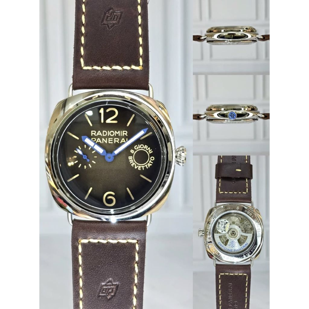 Nizamstore Jam Tangan Pria Radiomir Giorni 8 Brevettato Leather Strap 45MM
