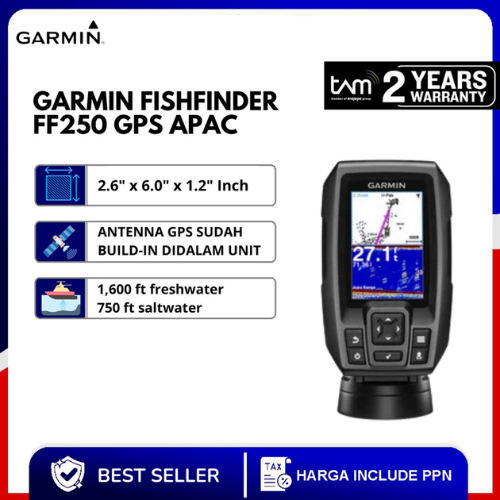 Garmin FF250 FF 250 Fishfinder 250 GPS APAC CHIRP Garansi TAM