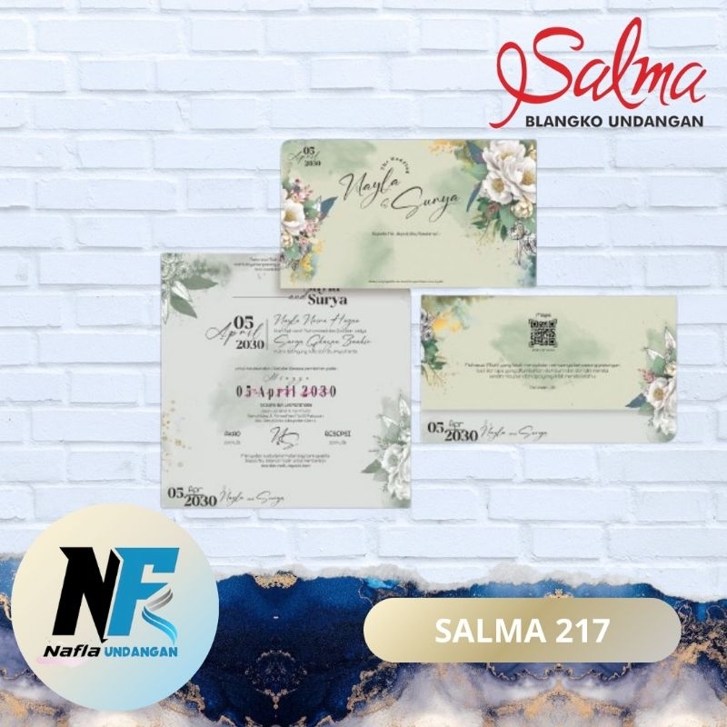 

kertas blangko undangan salma 217 terbaru,termurah Naflaundangan
