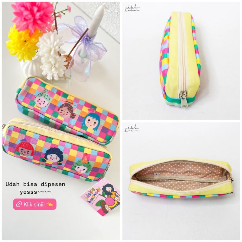 

Party Faces 2.0 Pencil Pouch by Ideku Handmade