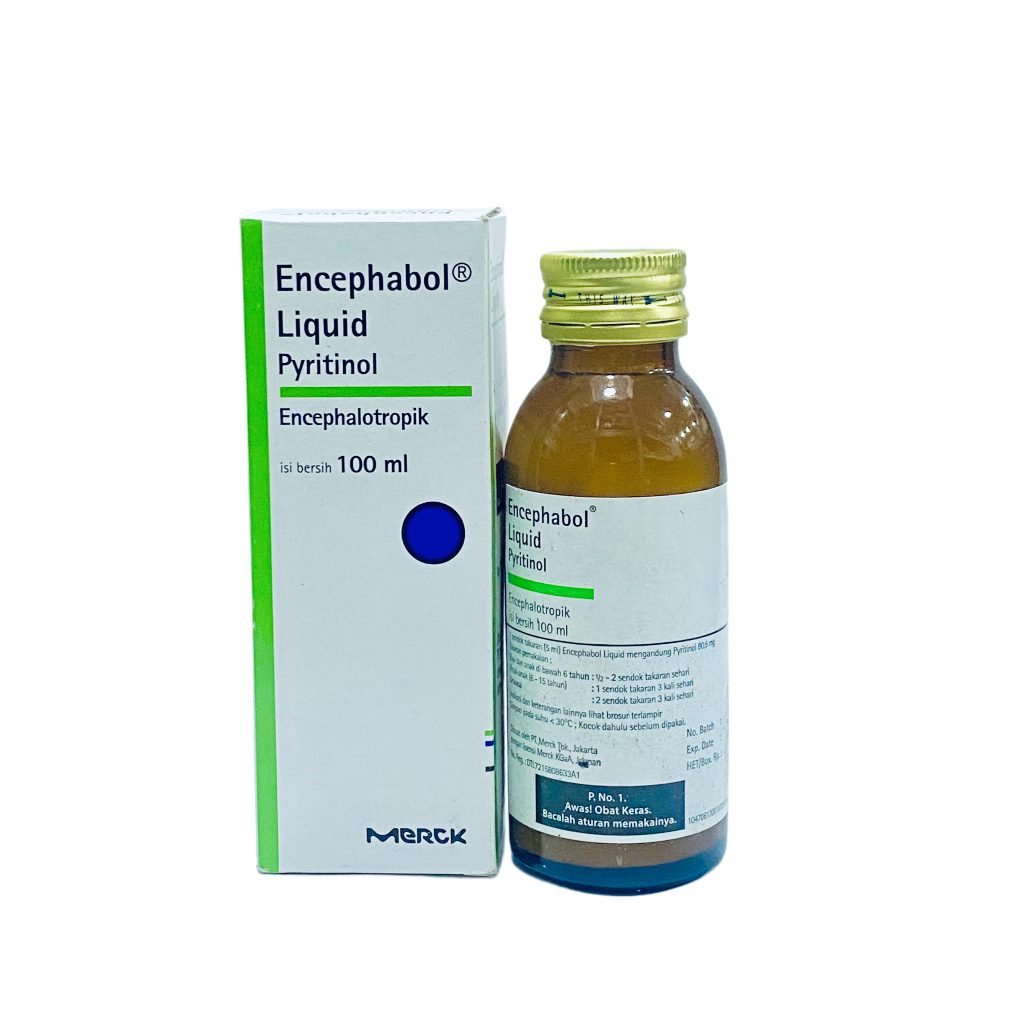 Sirup Encephabol liquid 100 Ml Merck /  Encephabol Liquid 100 ml / Vitamin Daya Ingat Otak