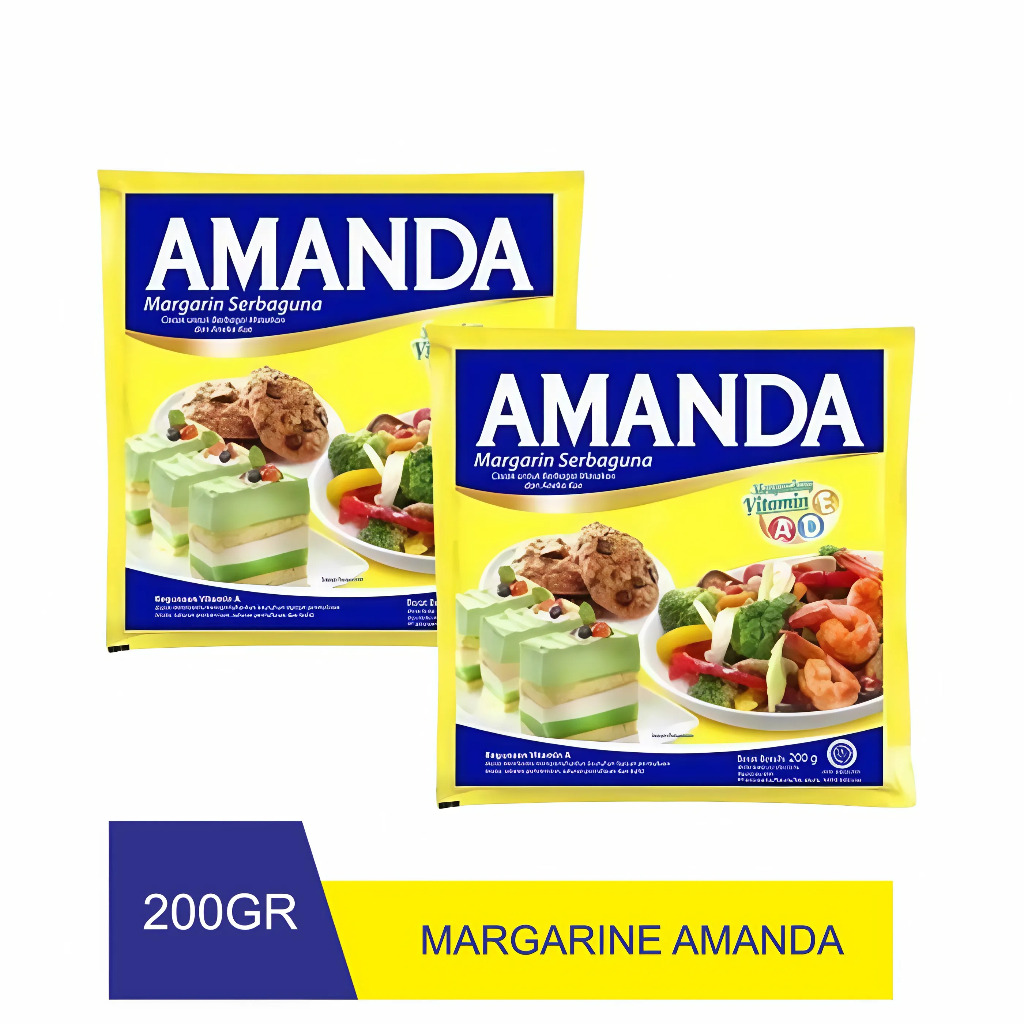 

AMANDA Margarine Sachet 200gr / Amanda Margarin Serbaguna Sachet 200 gr