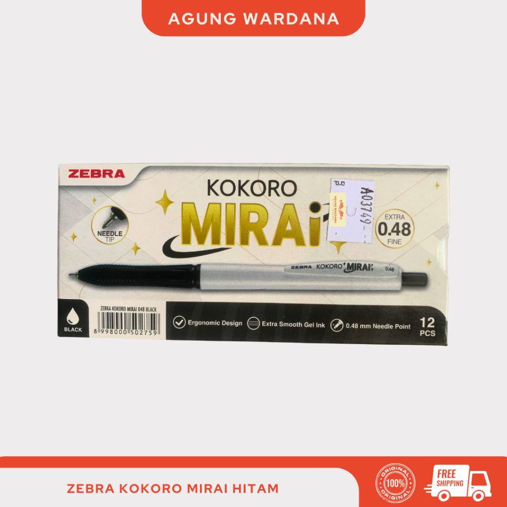 

BOLPOIN ZEBRA KOKORO MIRAI HITAM