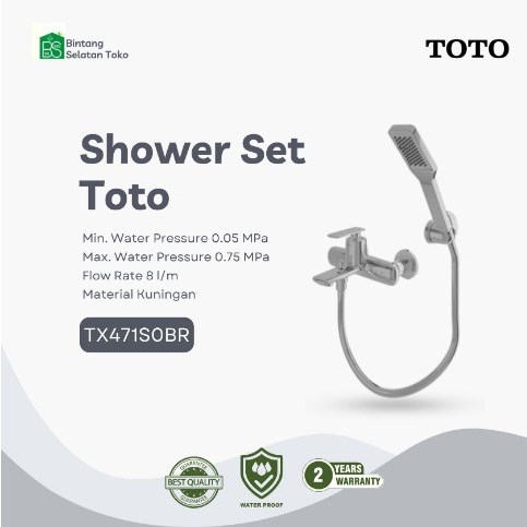 Shower Set Toto / TX471SOBR / Panas Dingin / Produk Original Toto