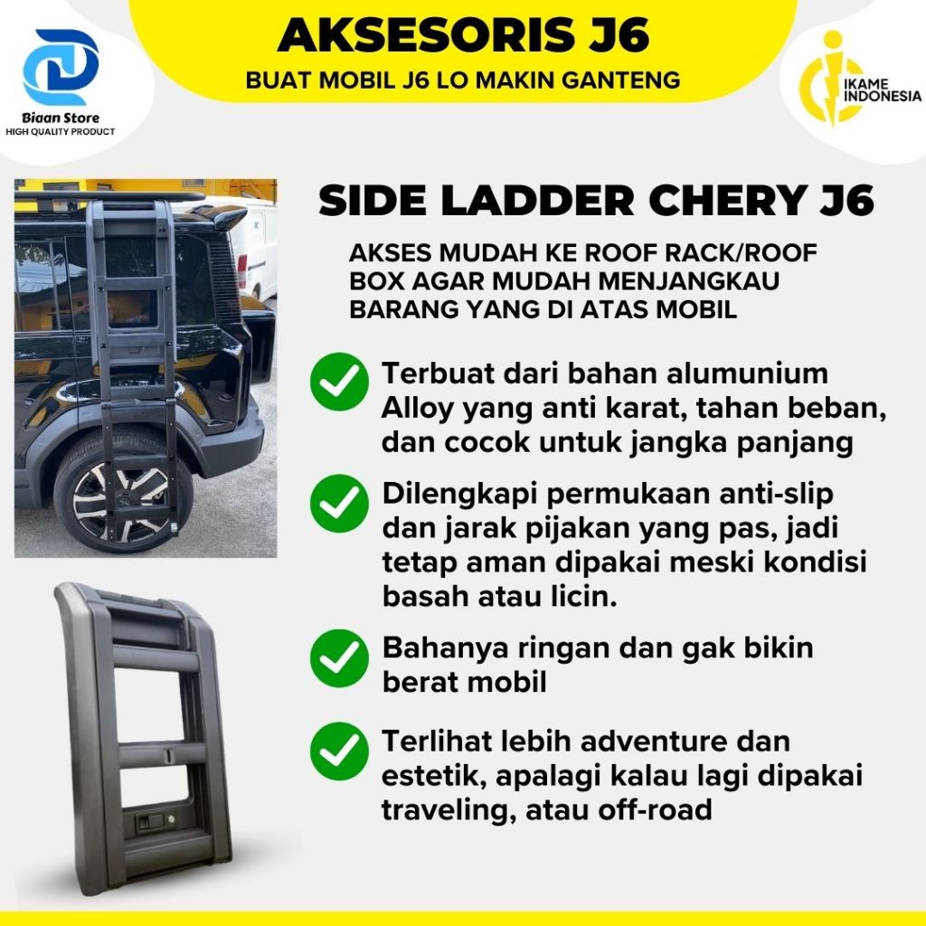 Tangga samping Chery J6 / Side ladder Chery J6 / tangga camping chery j6