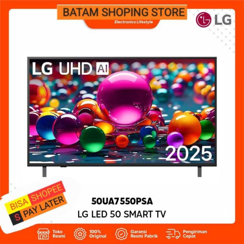 SMART TV LG 50 INCH LED 50UA7550PSA 4K UHD [ REMOTE TV MAGIC ] GARANSI RESMI
