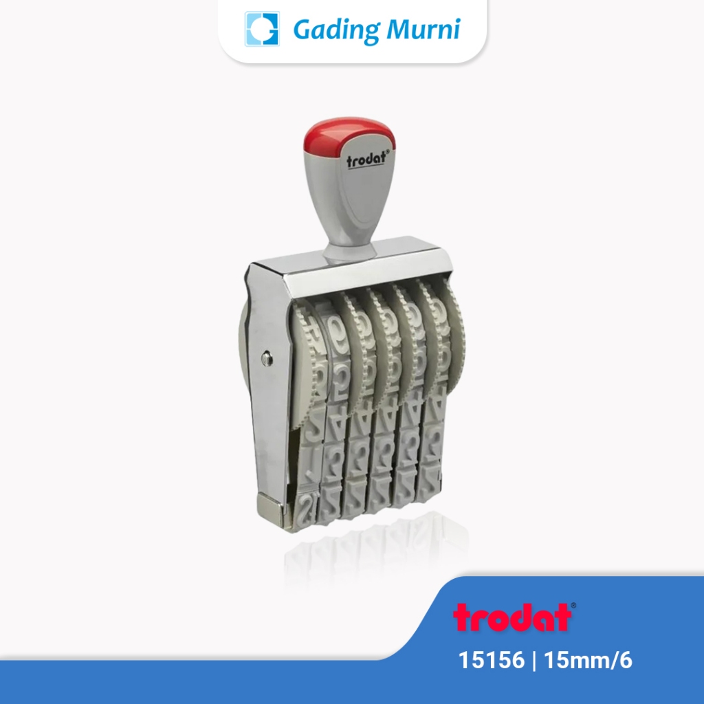 

Stempel Manual Angka 6 Digit 15mm Trodat 15156 Stempel Tinta