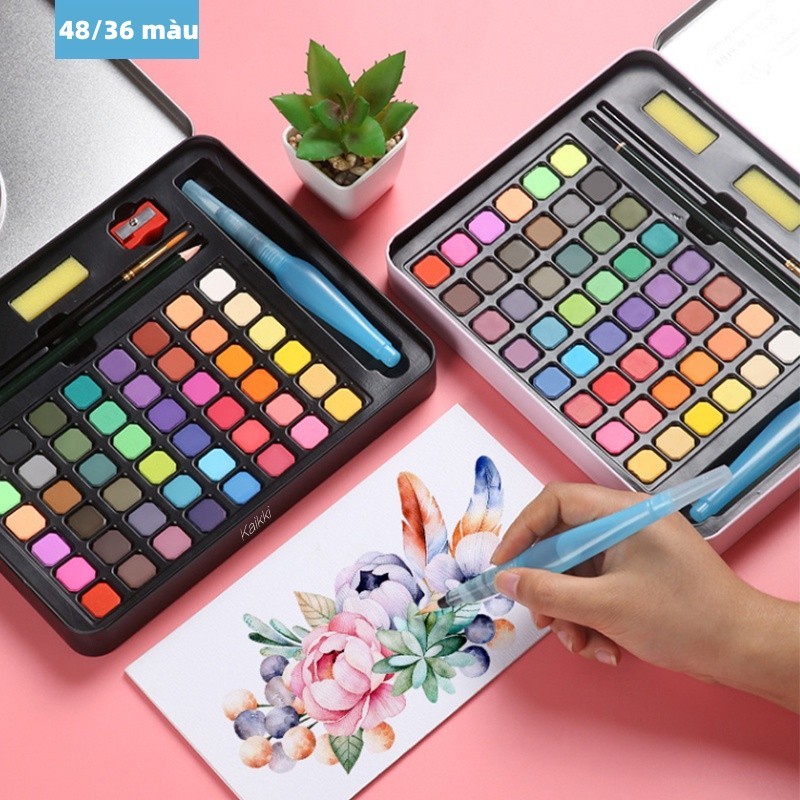 

Cat Air Warna 48 Warna /Alat Cat Air Warna Per Set / 48 Watercolor Set( Sudah Termasuk Kuas Dan Kertas Lukis)