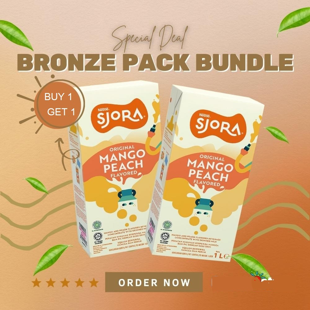 

BUY 1 GET 1 NESTLE SJORA 1 liter Minuman Sjora Peach Mango 1 L Jus sjora Mangga peach