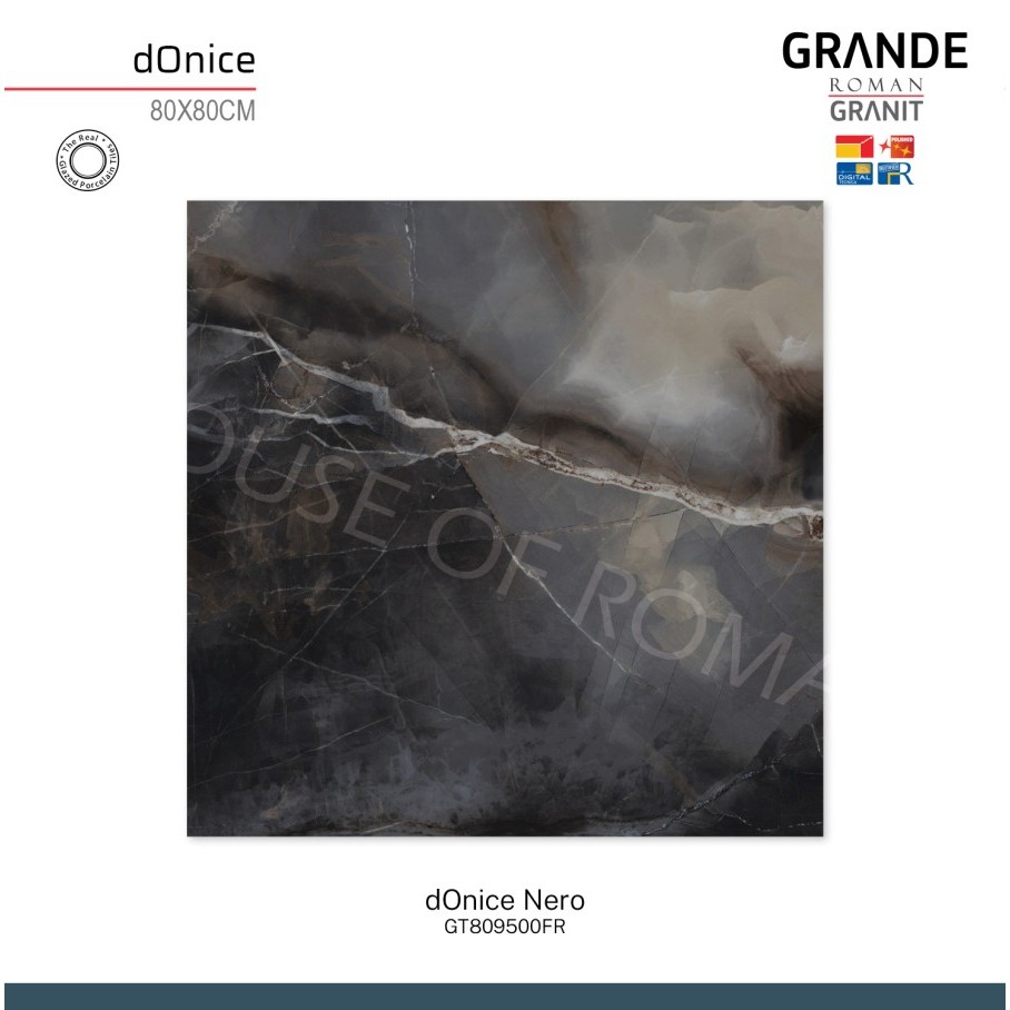 ROMAN GRANIT GRANDE dOnice Nero 80x80 GT809500FR ROMAN GRANIT