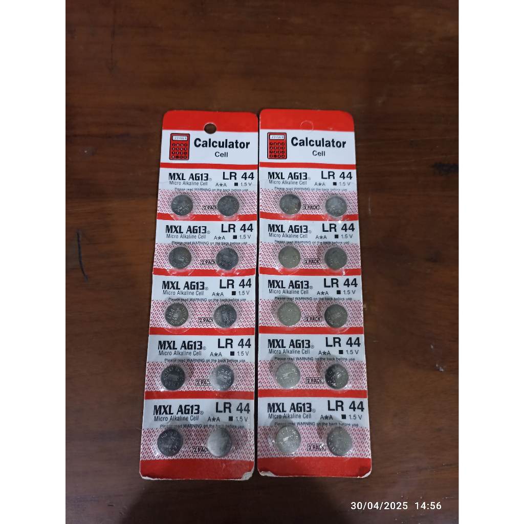 BATERAI KANCING CELL AG13 / AG 13 /LR44/357/ LR44H JUAL ECER