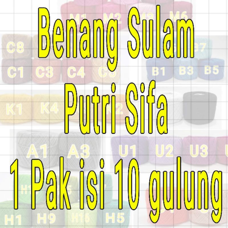 Benang Sulam Kristik Kruistik Strimin Putri Sifa Per Pack