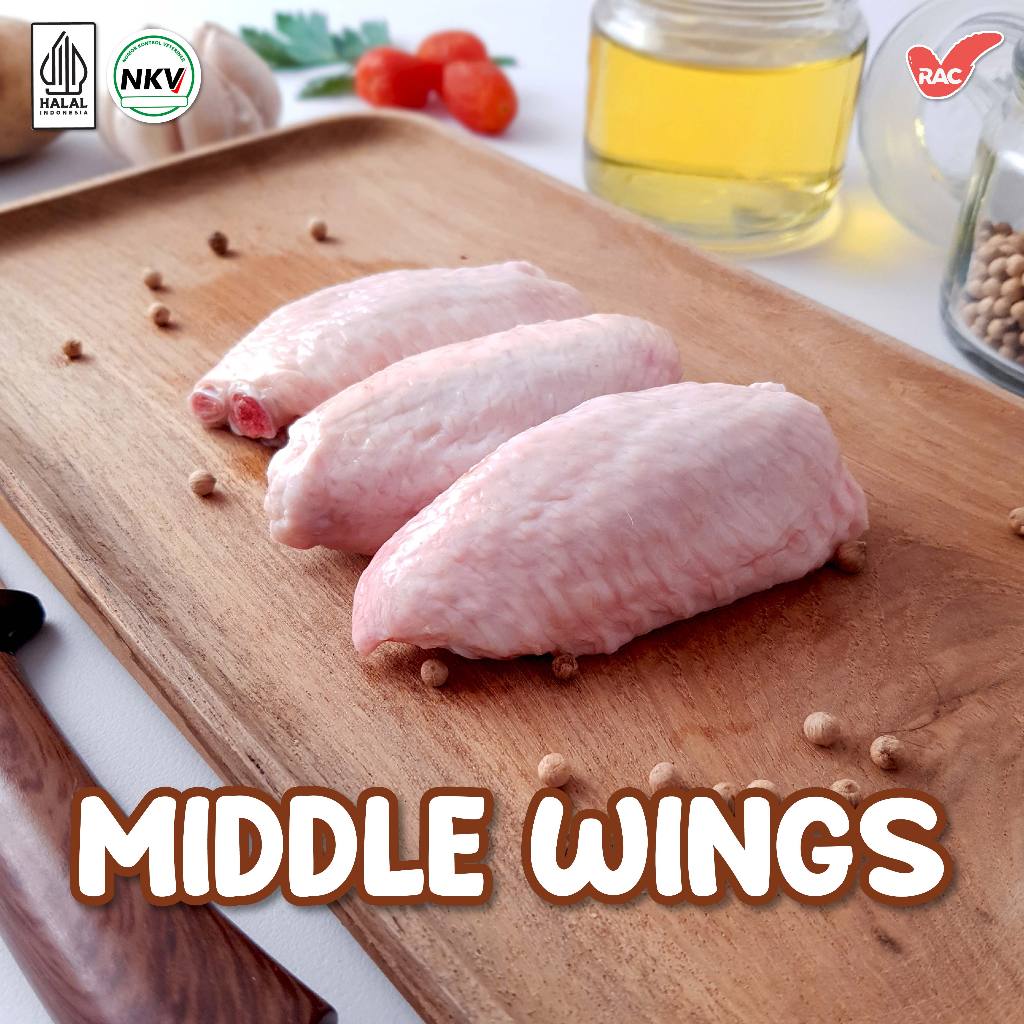 

Middle Wings | Sayap Ayam Bagian Tengah 500 gram