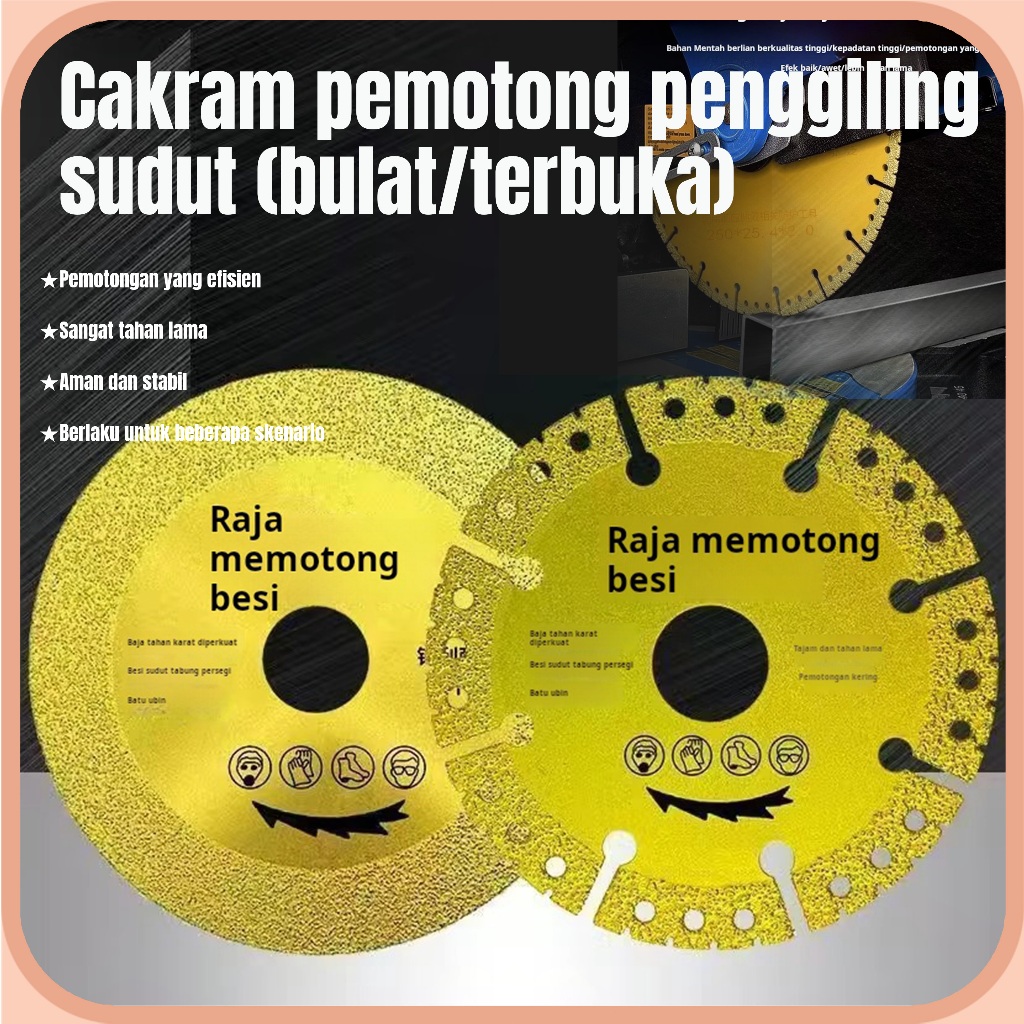 Pisau pemotong gerinda sudut kaca ubin lempengan batu semen marmer besi cor baja batang kayu mata ge