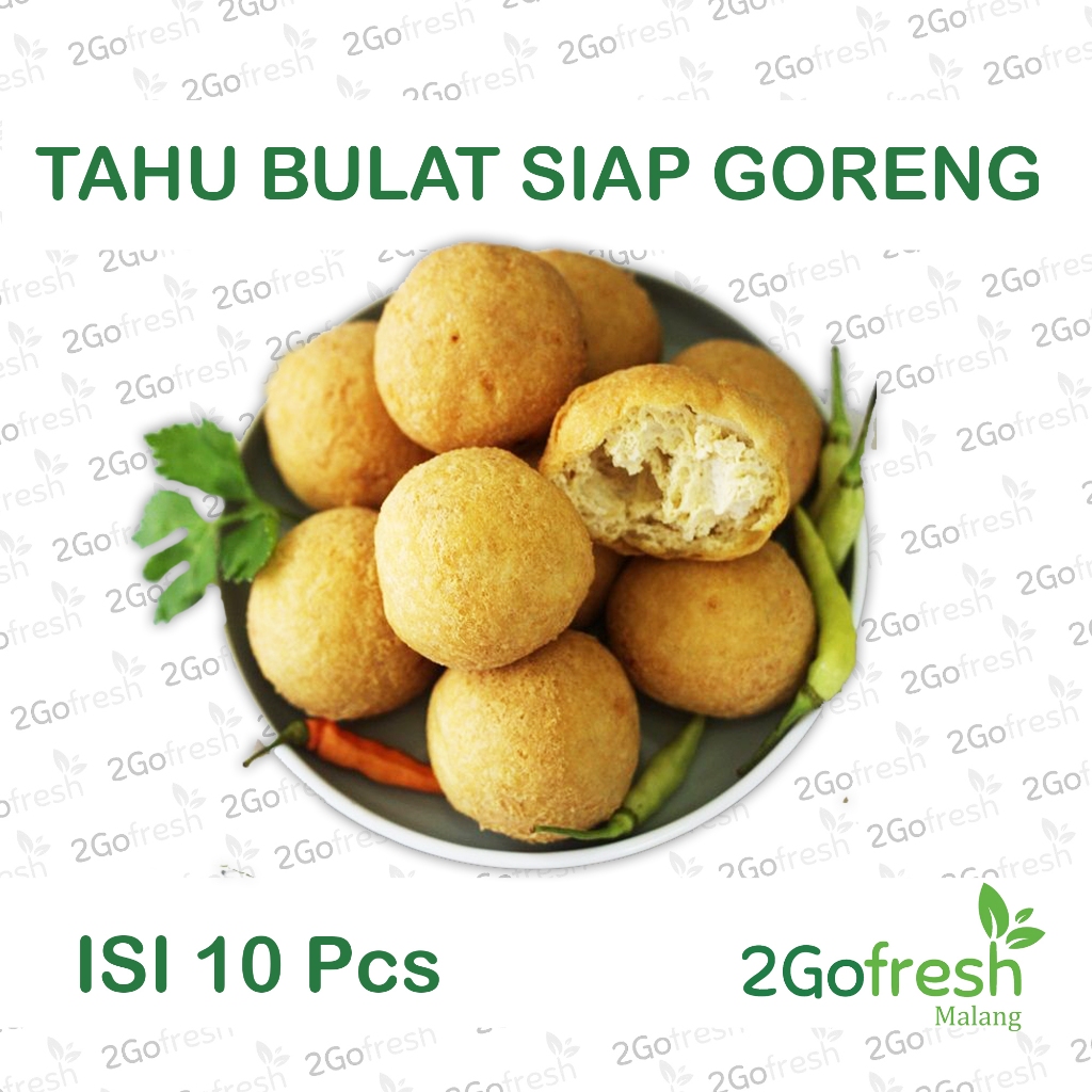 

Tahu Bulat Siap Goreng Isi 10 | 2Gofresh | Sayuran | Ayam | Ikan | Daging | Dapur | instant | Fresh | Halal |