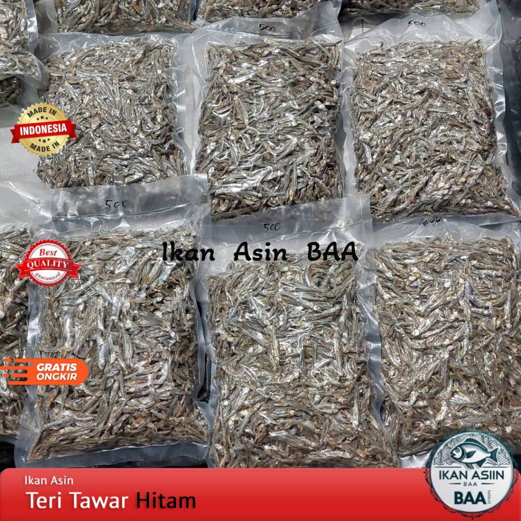 

Ikan Asin Teri Jengki Tawar Hitam Kering Sulawesi