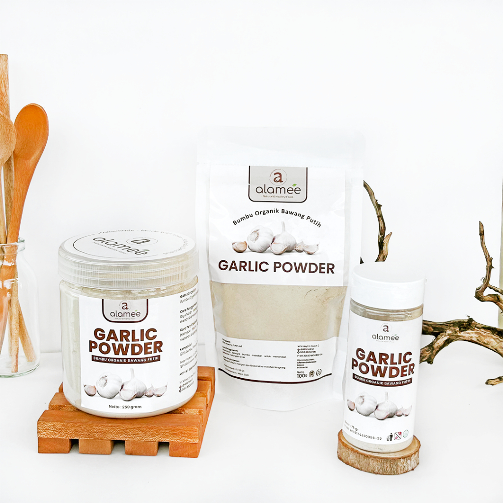 

ALAMEE Bawang Putih Bubuk Ground Garlic Powder Bumbu Dapur Organik Instan Murni Asli Tanpa Campuran