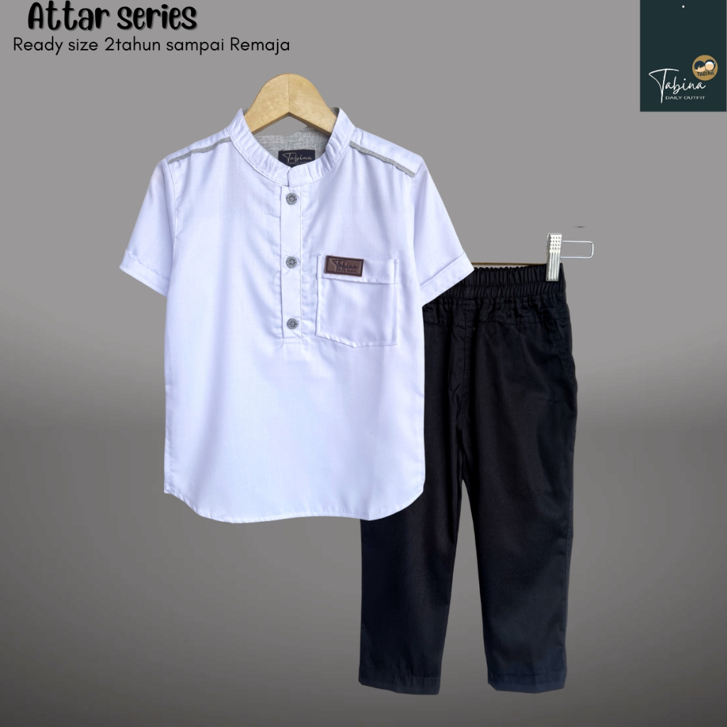 super deal setelan kurta koko putih anak laki laki set attar katun toyobo usia 2 hingga 14 tahun max