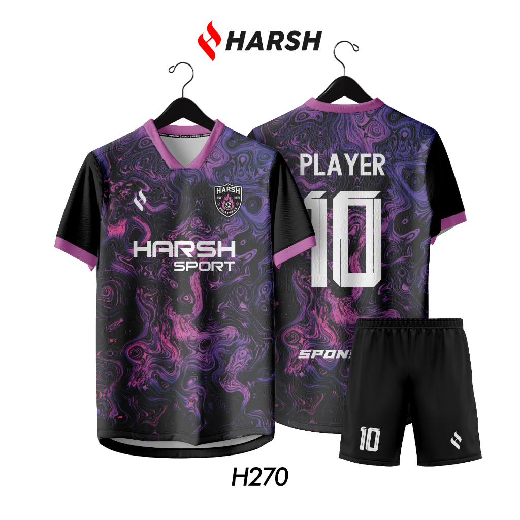 Jersey Futsal / Sepak Bola Full Printing Bebas Custom Design H270-PK-M15-SVB