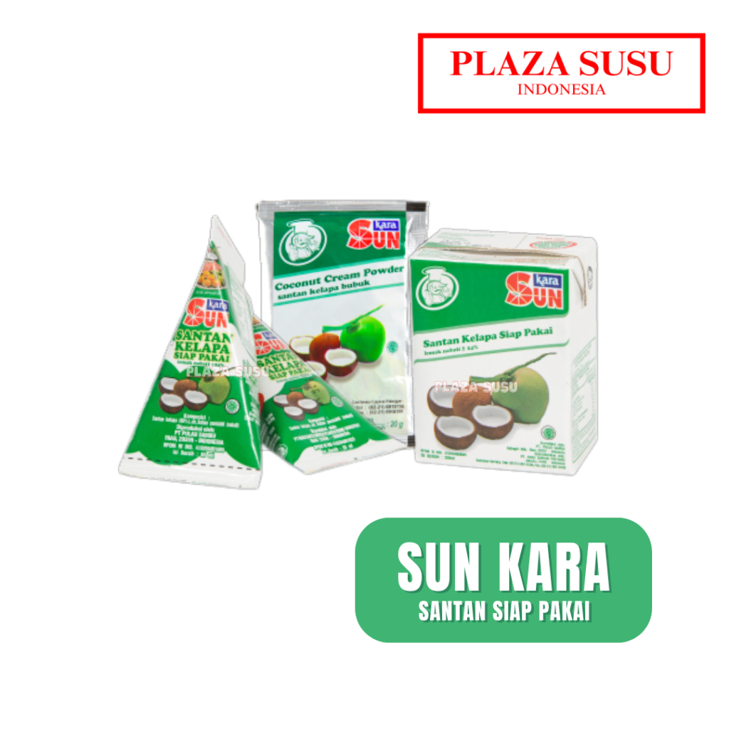 

SANTAN KELAPA SUN KARA CAIR KOTAK 200ML/65ML SANTAN POWDER SACHET 20G COCONUT CREAM SIAP PAKAI SUNKARA