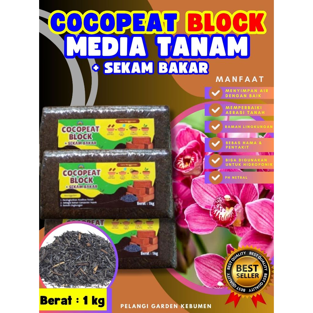DIJAMIN ASLI  Cocopeat Alas Hamster, Cocopeat Block, Cocopeat Block 5Kg