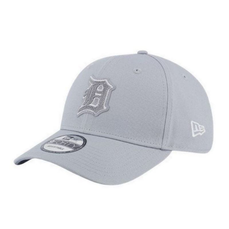 Topi New Era Cap Detroit Tigers Chain Stitching Dolphine Gray 9Forty Adjustable Original