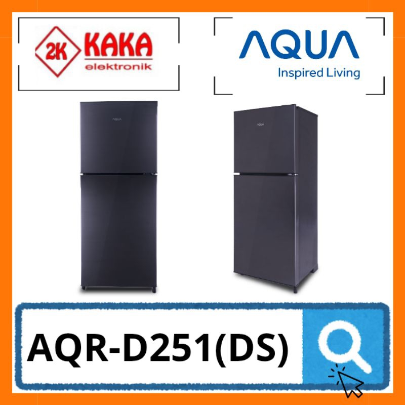 AQUA AQR D251 (DS) KULKAS 2 PINTU 169 LITER MULTI AIR FLOW AQUA AQR-251(DS)