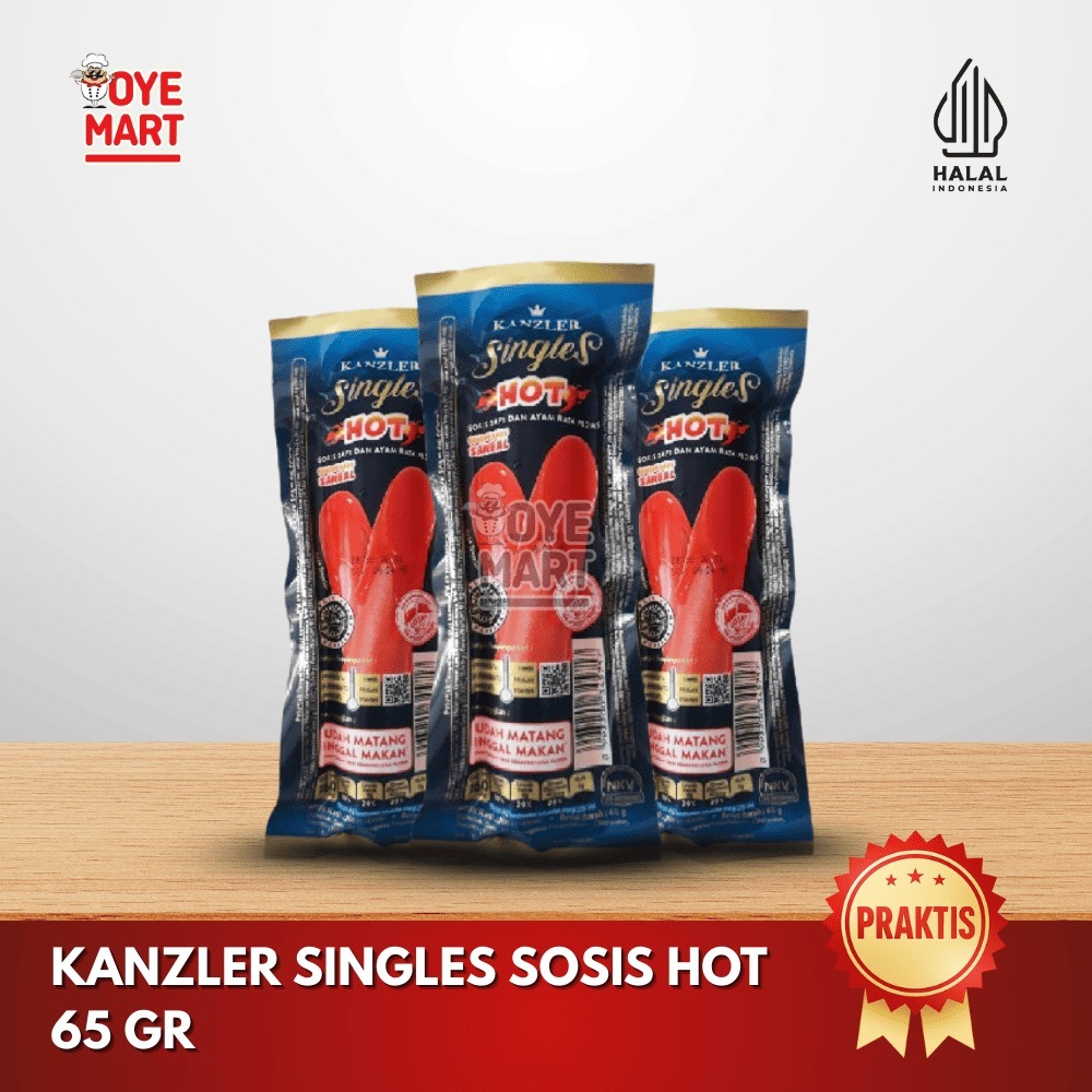 

KANZLER SINGLES HOT 65GR SOSIS SAPI DAN AYAM PEDAS